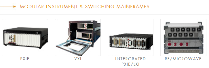 PXIE, VXI, integrated PXIE/LXI, RF/Microwave